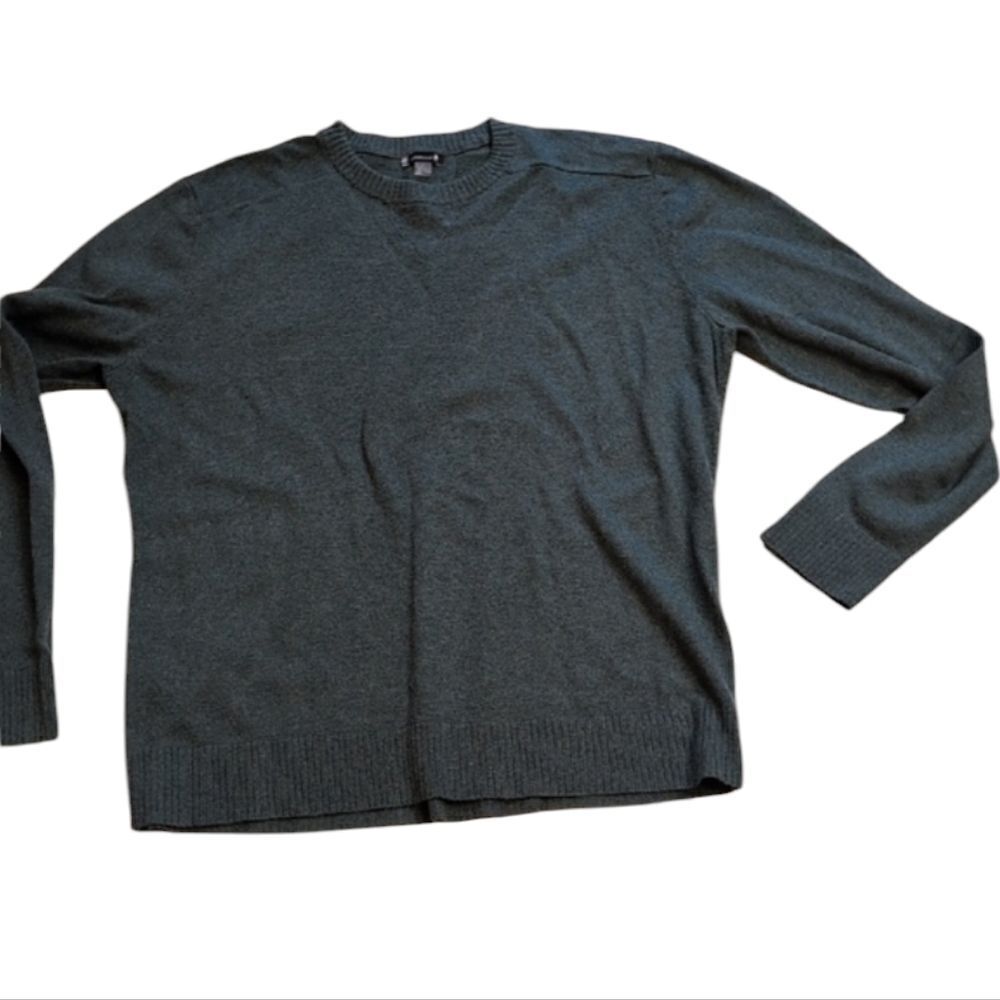 Smartwool Brookline Crew Neck Sweater Green Nylon Merino Wool blend size L